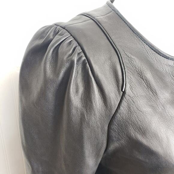 Joie Derica Black Lamb Leather Motorcycle Jacket Size Small* - Picture 4 of 12